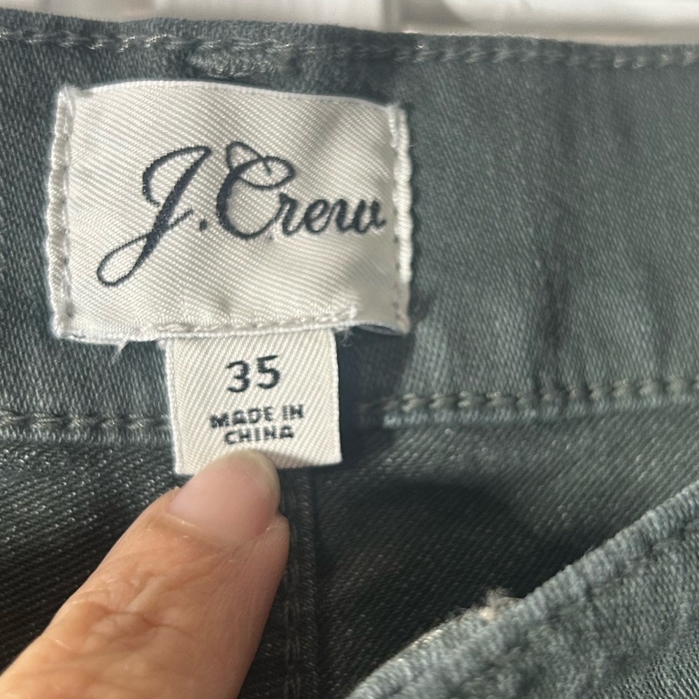 J.Crew Vintage Straight Jeans in Garment Fall Green Dyed Denim Womens Size 35 - Picture 6 of 16